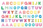 Rainbow Pastel Alphabet 66 Magnets